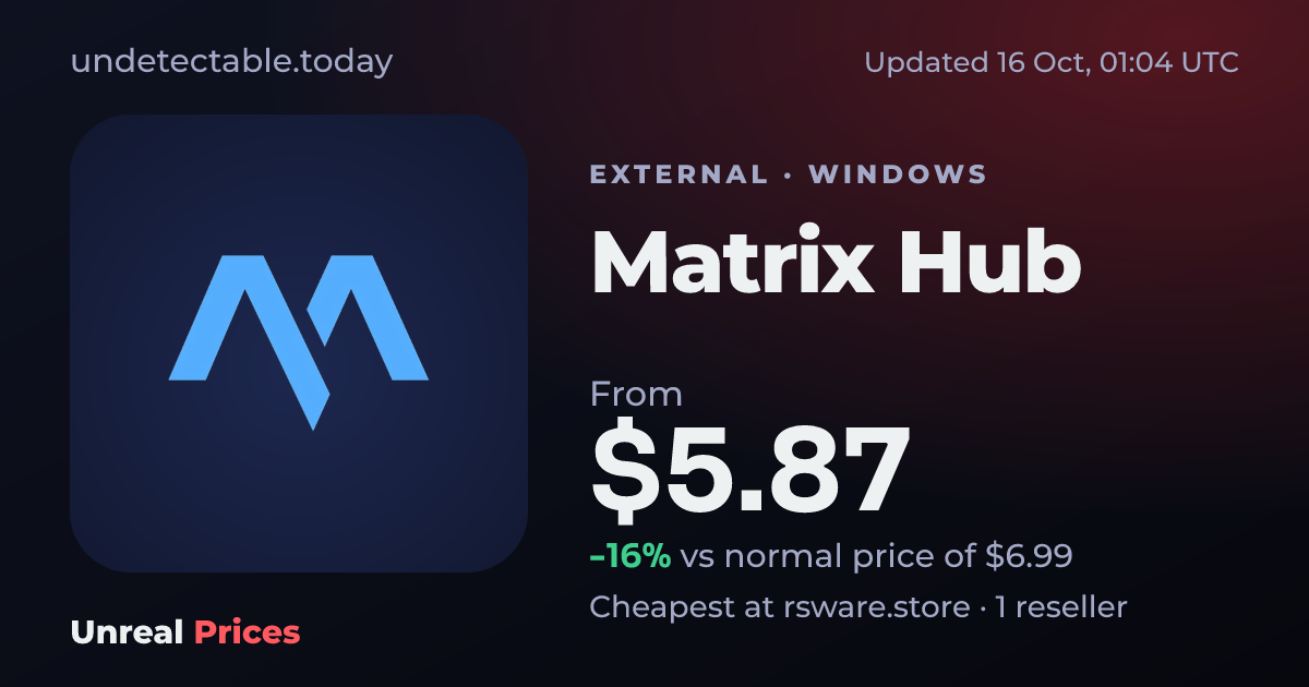 Matrix Hub · Unreal Prices